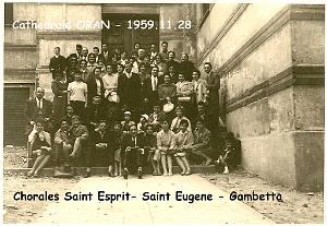 CHORALE ST ESPRIT D ORAN 1959 N03 A LA SORTIE DE CATHEDRALE D ORAN
